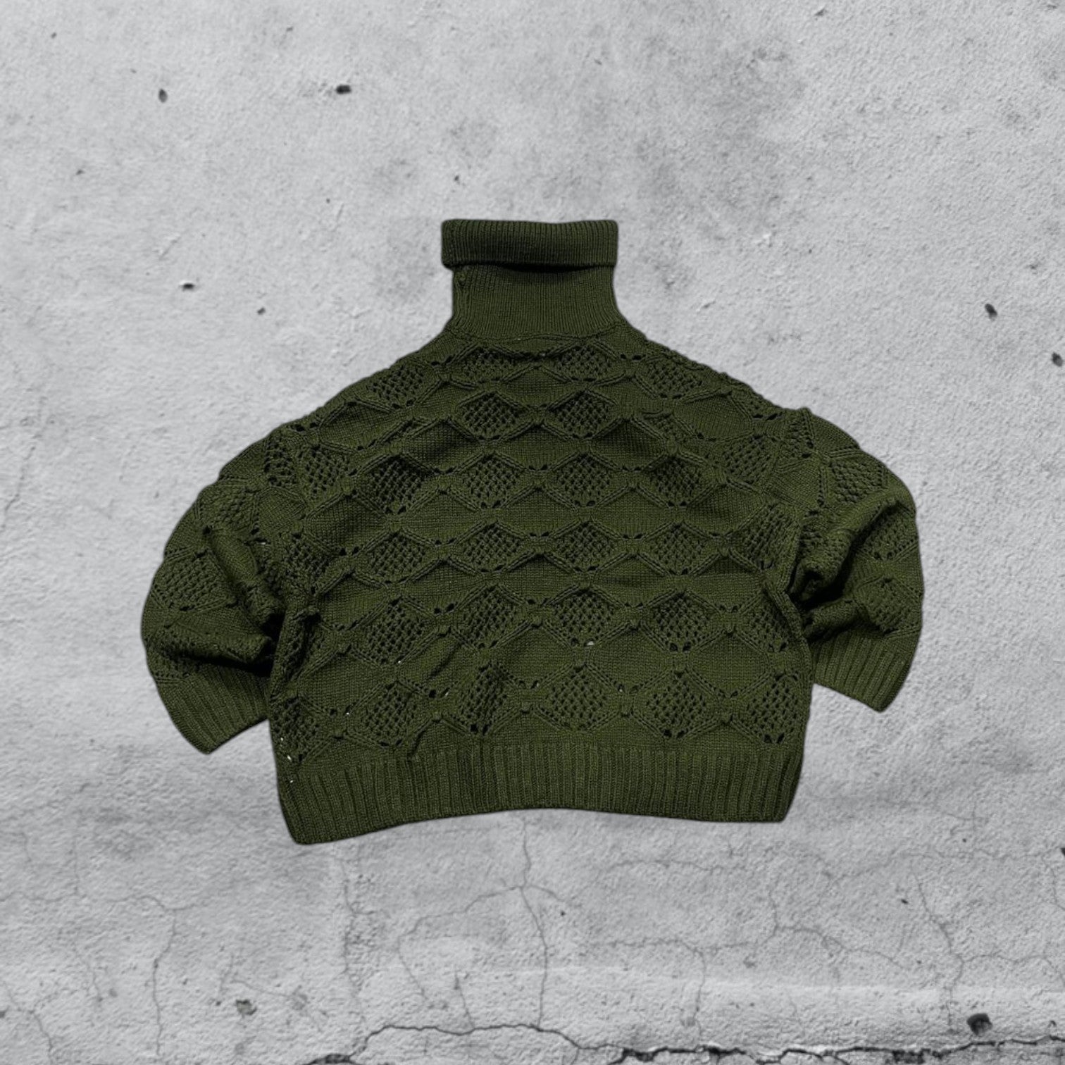 Maglione Vintage Lupetto Collo Alto  (XL)