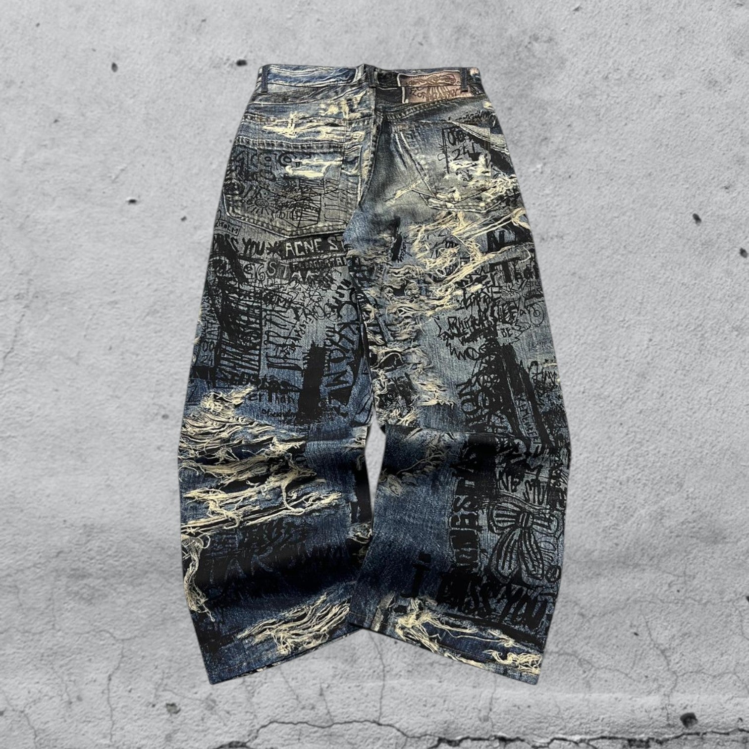 Denim Printed Mood "Acne Studios" Baggy Fit (M)