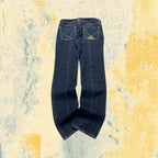 Denim Jeans Roy Rogers Straight Fit Low Waist Blu Embroidered (XS)