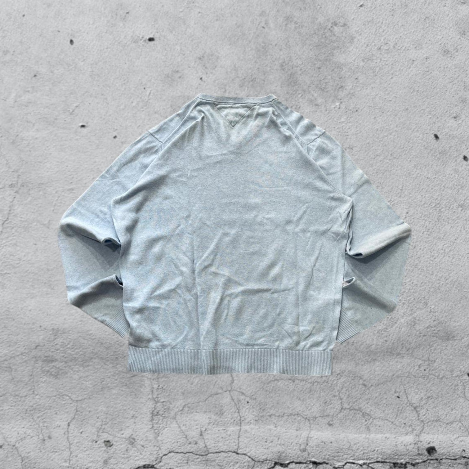 Maglione Tommy Hilfiger Azzurro Scollo a V (XXL)