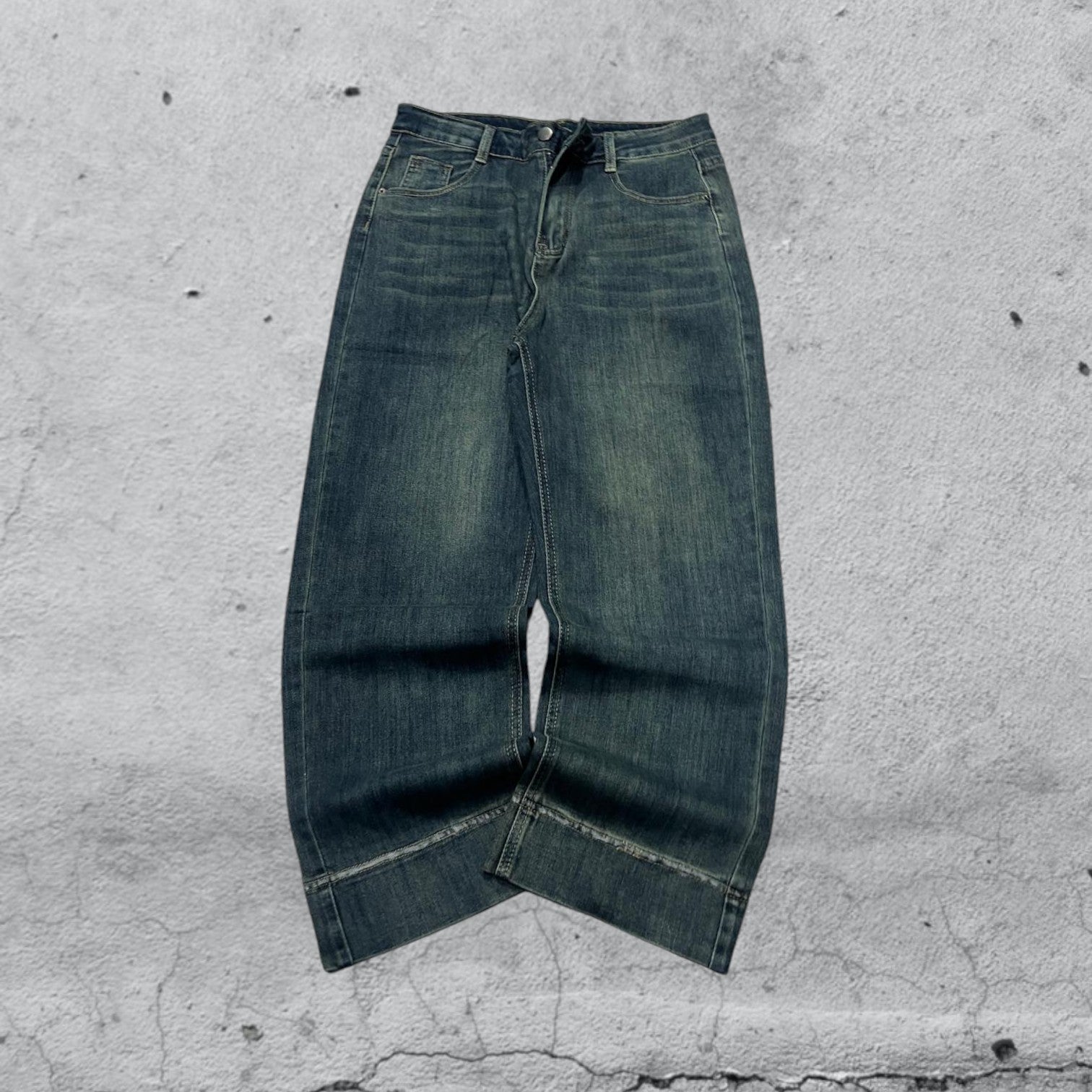 Denim Stone Wash Straight Fit (S)