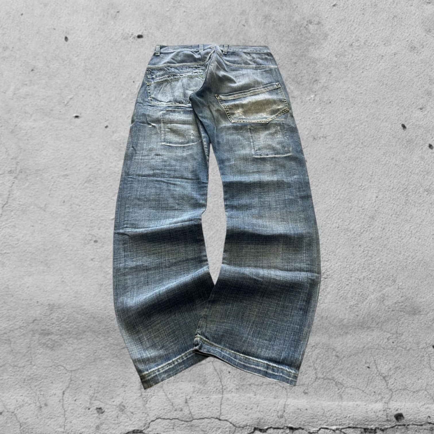 Denim Jeans Particular Embroidered Baggy Fit (M)