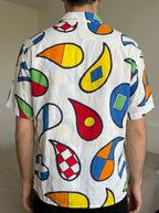 Camicia a Mezze Maniche Castelbajac con Fantasia A Quadri MultiColor (M)