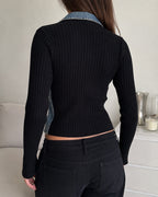 Giubbino Miss Sixty Luxury denim nero Y2K taglia L