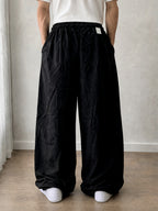 Pantaloni Uomo Lino Baggy Wide Leg Oversize Relaxed Fit