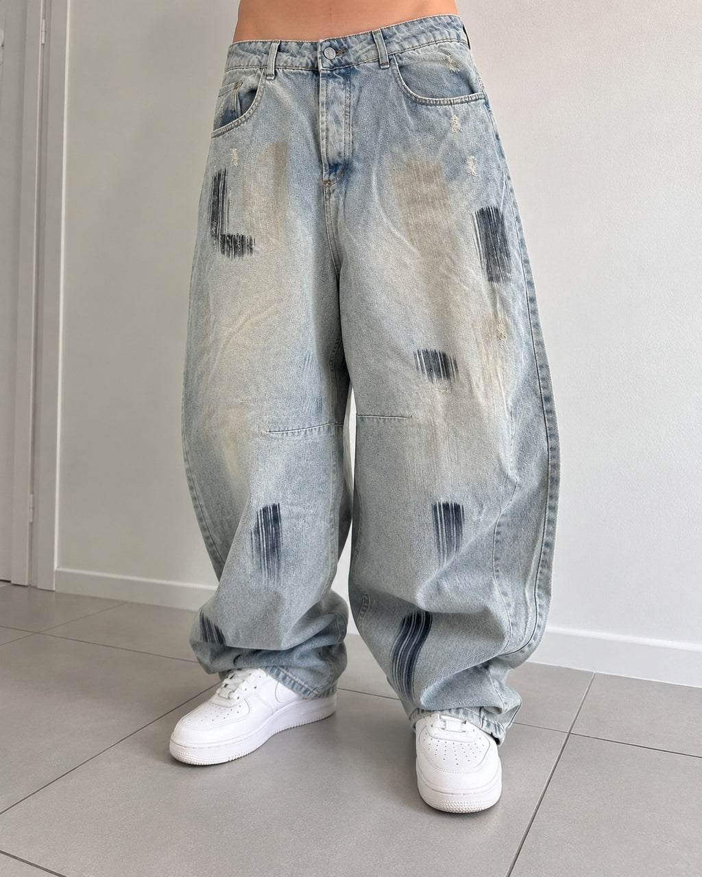 Jeans Baggy Fit Painted Particular Denim Balloon (L)