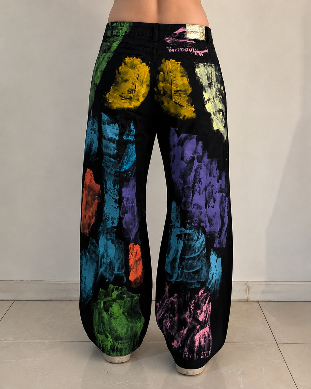 Jeans Pittura - Denim Y2K Particular Piece Paint Multicolor
