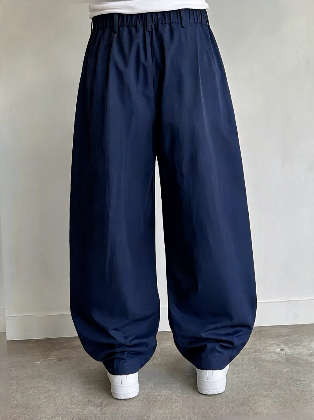 Pantalone Blu Navy balloon baggy fit uomo vintage Y2K elegante streetwear