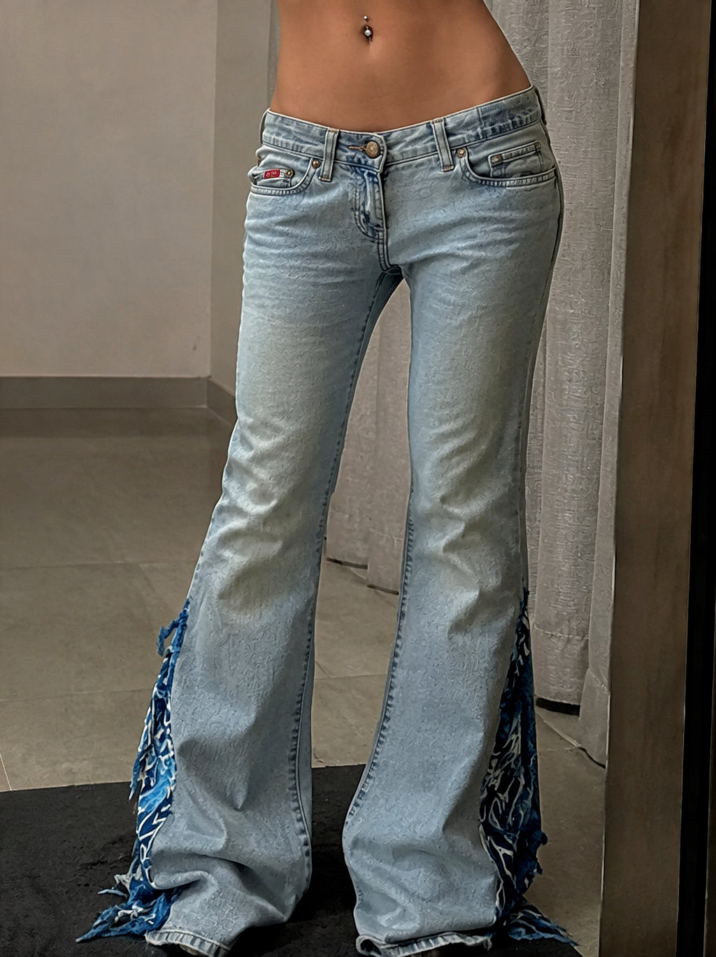 Denim Particular Flare Baggy Fit  (XS)