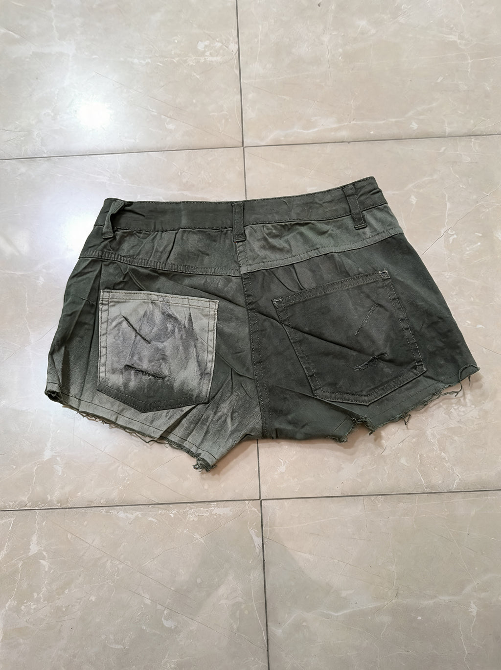 Denim Cotton Mini Shorts Donna con Perle Particular Vintage Y2K Women Mini Jeans