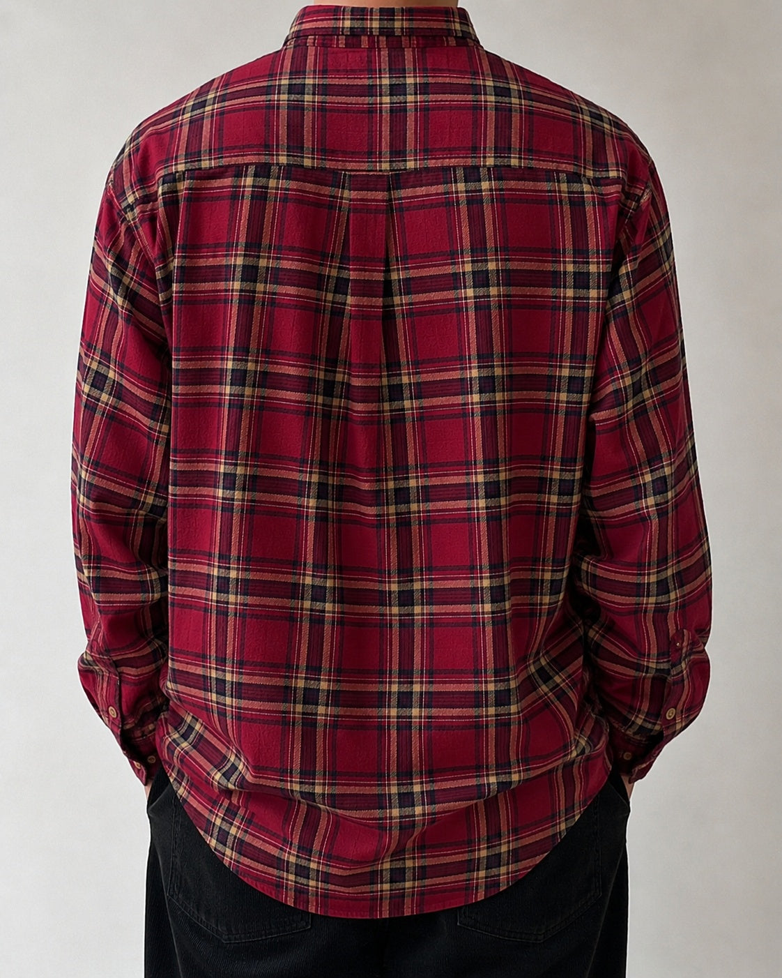 Camicia Chaps Ralph Lauren vintage tartan rossa oversize (L)
