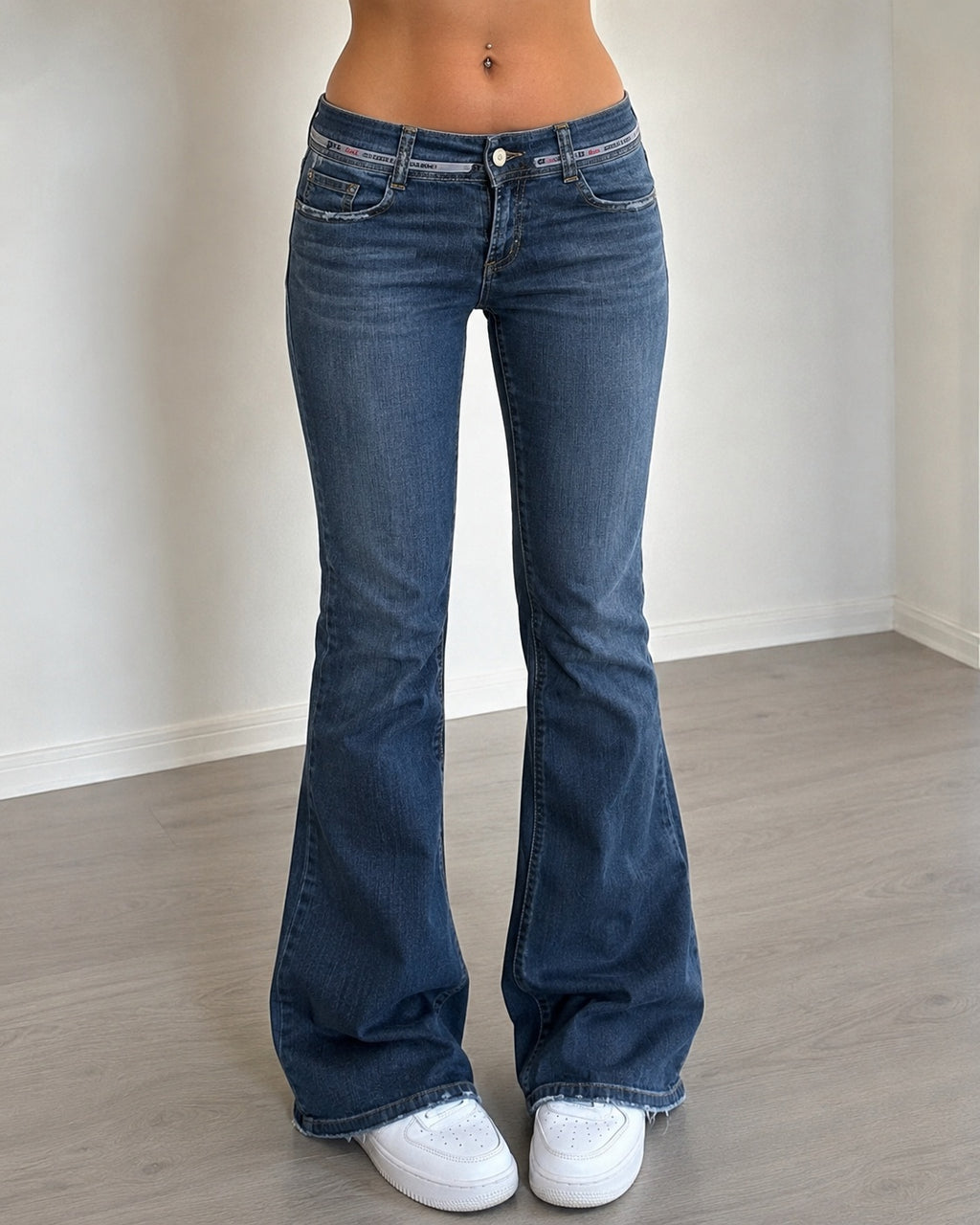 Denim Jeans Dolce E Gabbana D&G Y2K Vintage Super BootCut Flare Fit Low Waist Da Donna (M)
