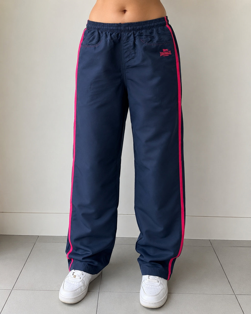 TrackPants Everlast Blu / Rosa Super Baggy Acetato da Donna (S)