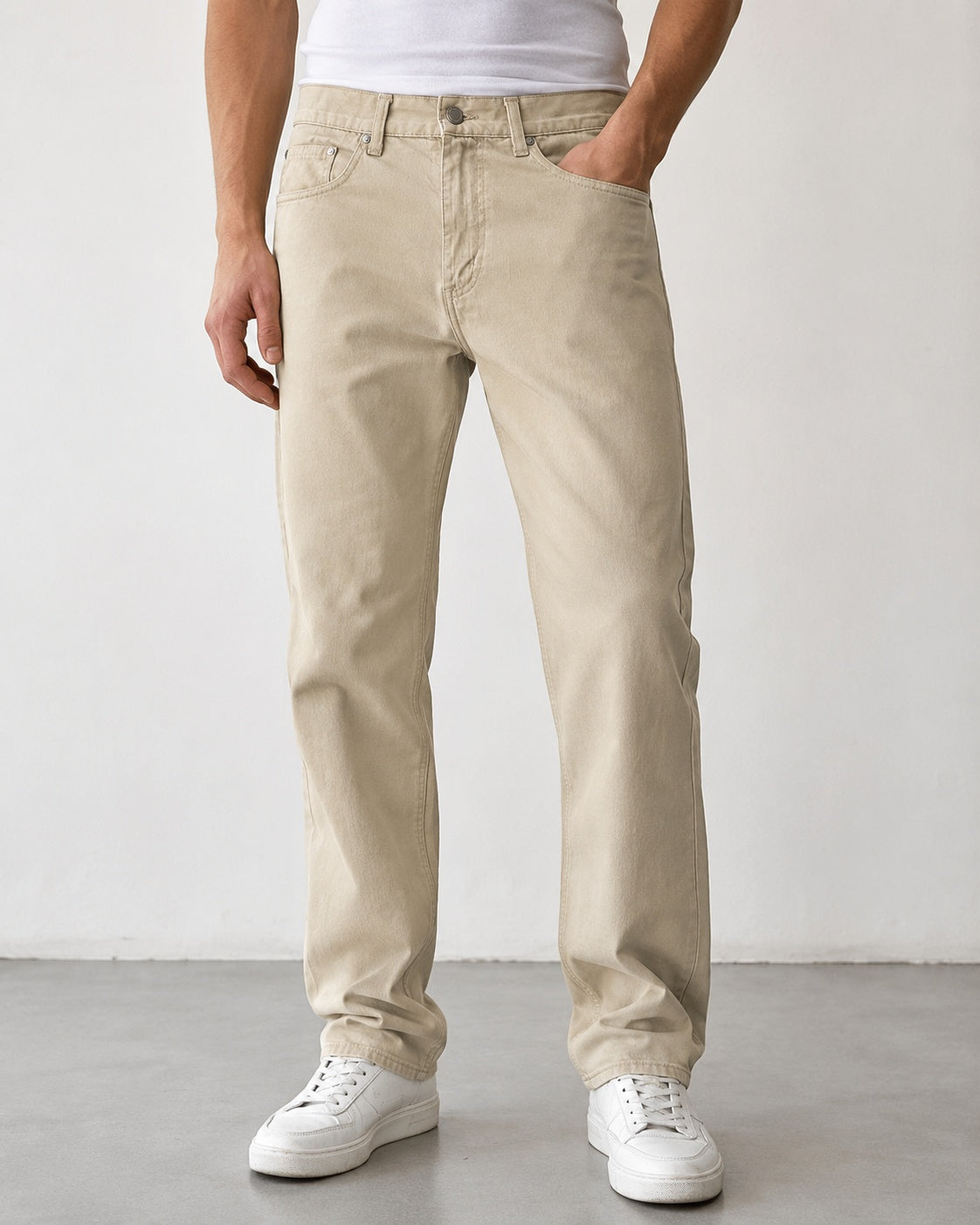 Pants Valentino Jeans Beige Straight / Slim Fit (M)