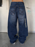 Jeans ENYCE uomo baggy wide leg blu Y2K vintage streetwear