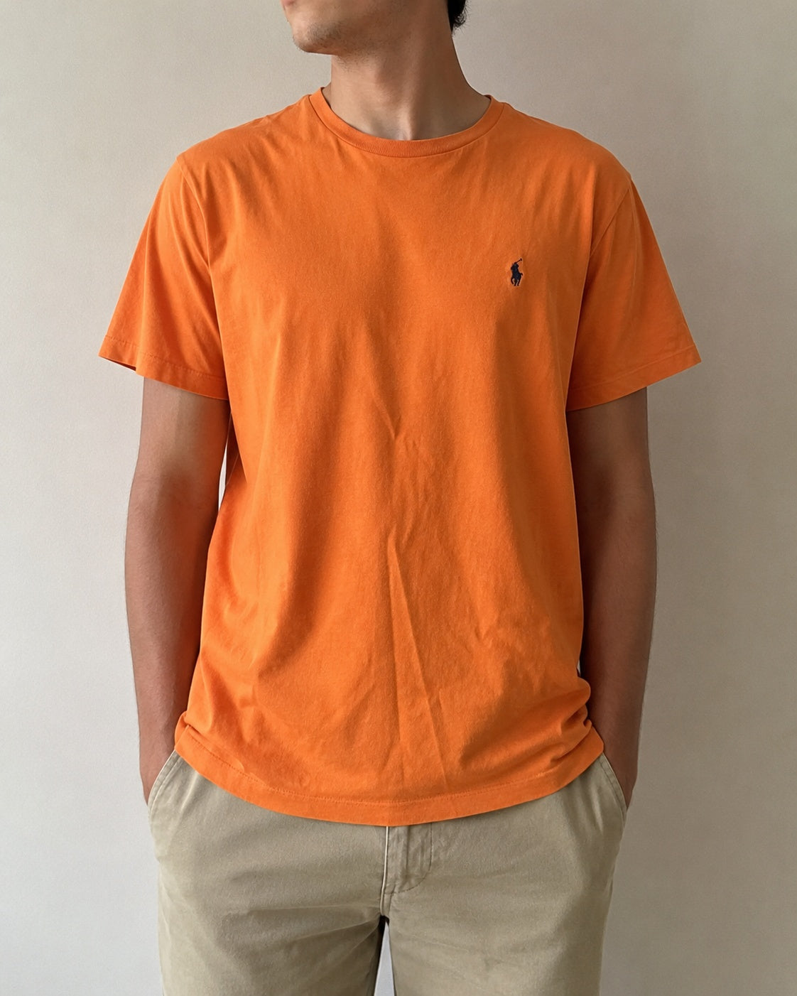 T-Shirt Ralph Lauren Arancione Simple Logo Embrodiered (L)