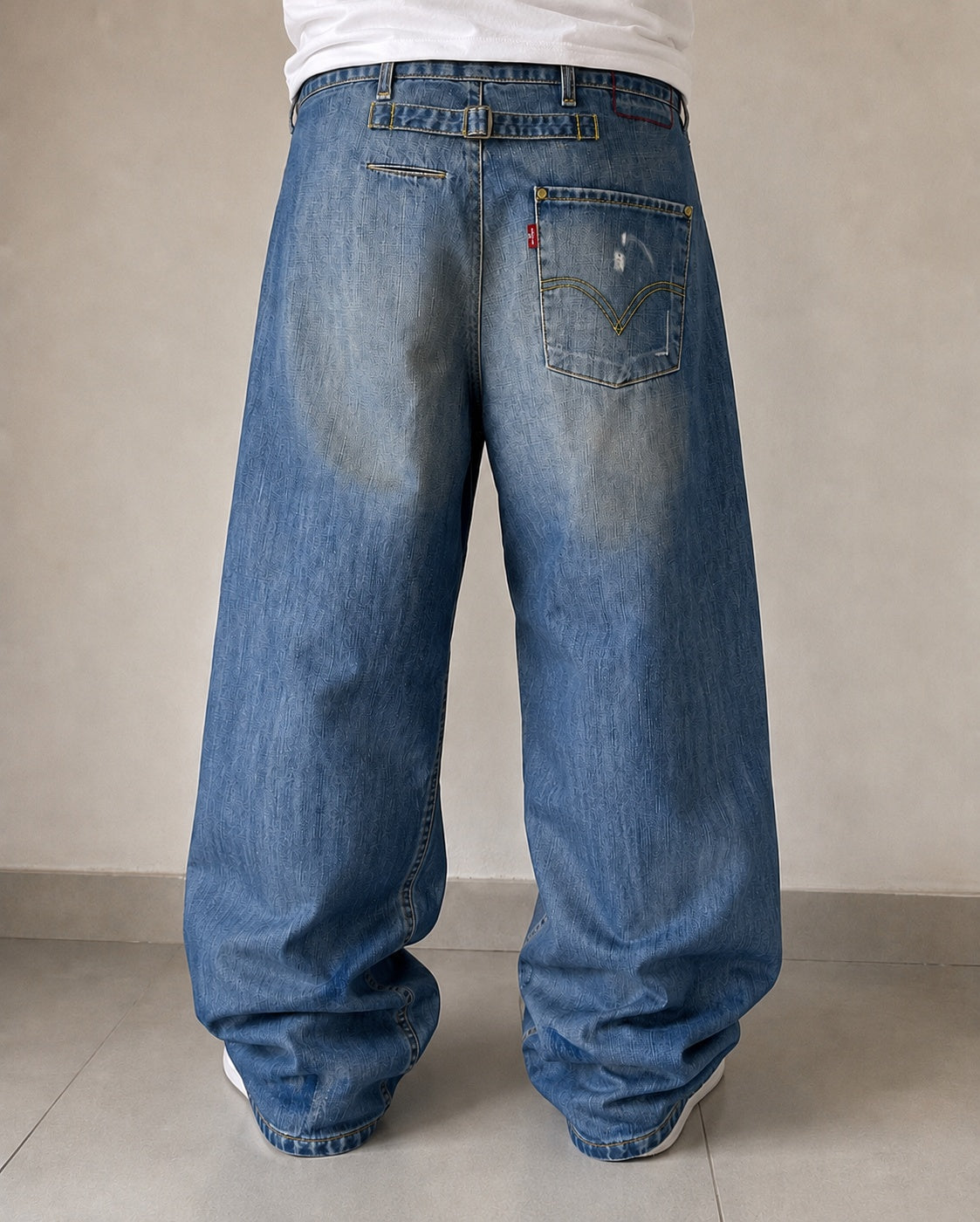 Jeans Levi’s Engineered uomo baggy wide leg denim Y2K vintage (L)