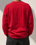 Felpa Champion Rossa con Logo Ricamato - Embroidered Red Champion Sweatshirt Vintage Y2K (S)