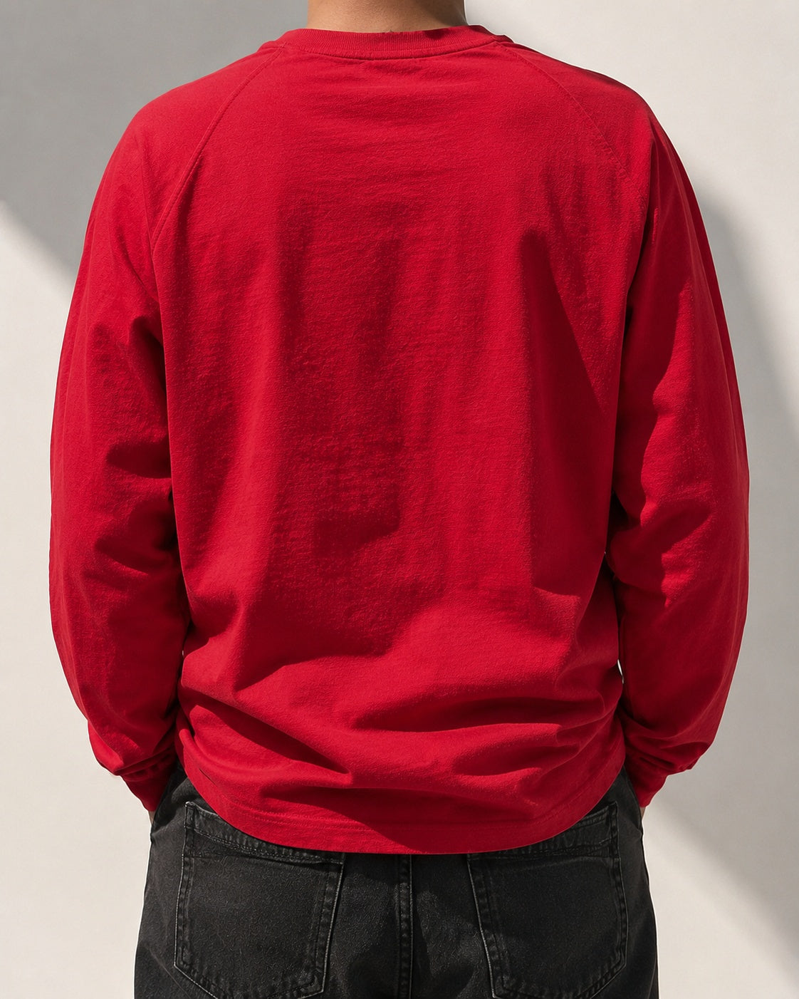 Felpa Champion Rossa con Logo Ricamato - Embroidered Red Champion Sweatshirt Vintage Y2K (S)