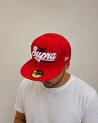 Cappello New Era 59FIFTY Supra Footwear rosso taglia 7