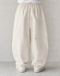 Pantalone uomo balloon Beige misto lino wide leg Baggy Fit - Linen Pants Vintage Y2K