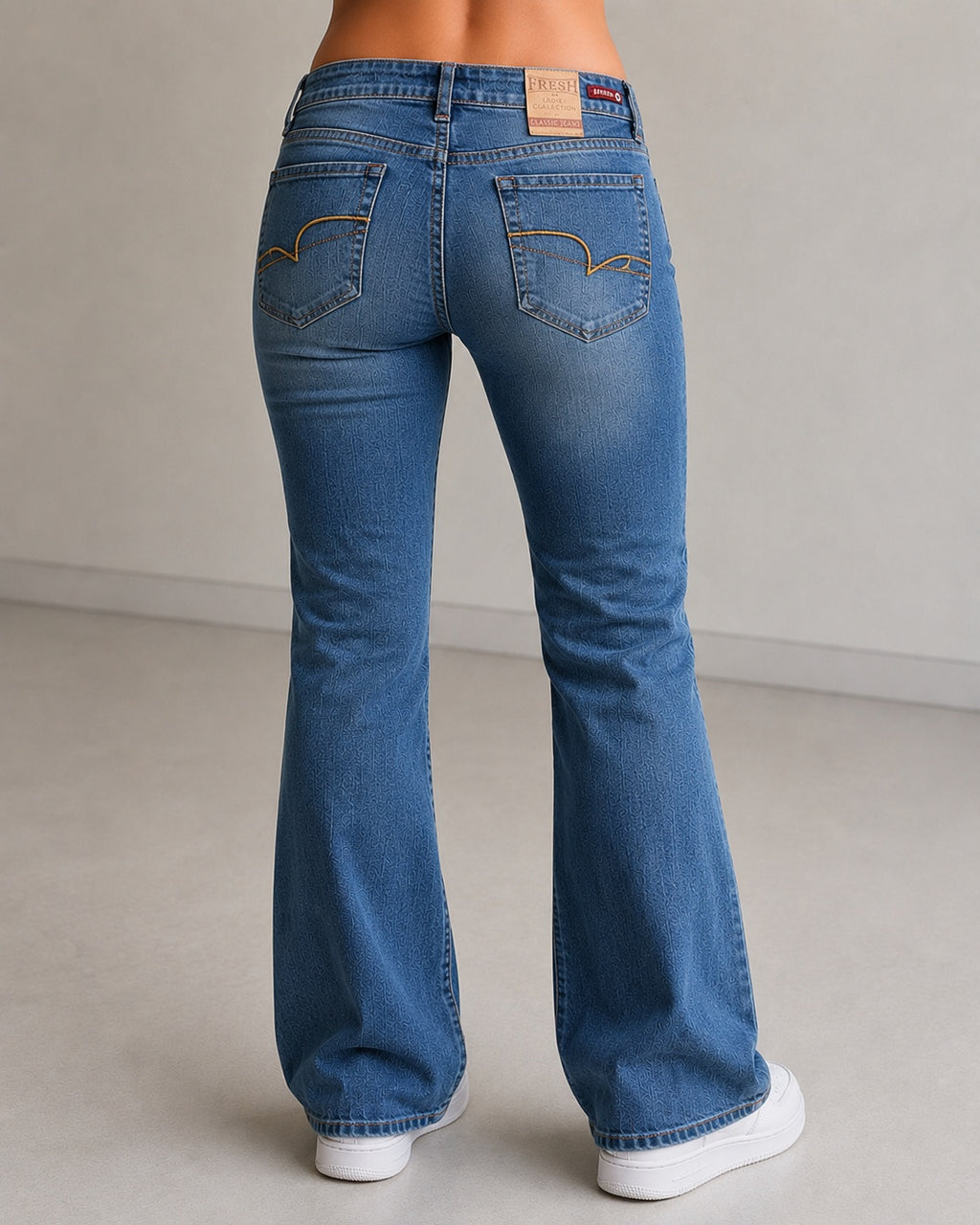 Denim Jeans Bootcut Flare Fit - Jeans Svasati Washed (M)