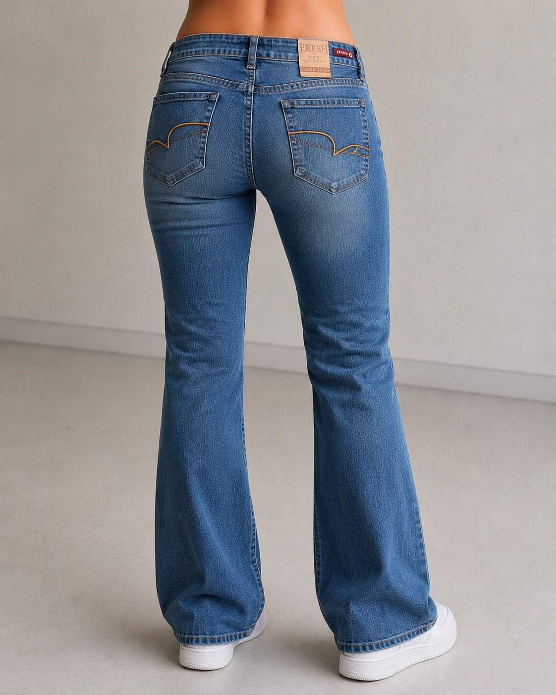Denim Jeans Bootcut Flare Fit - Jeans Svasati Washed (M)