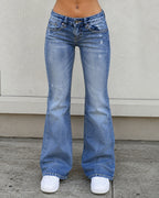 Denim Jeans BootCut Fit Flared Washed Y2K Vintage (XXS)