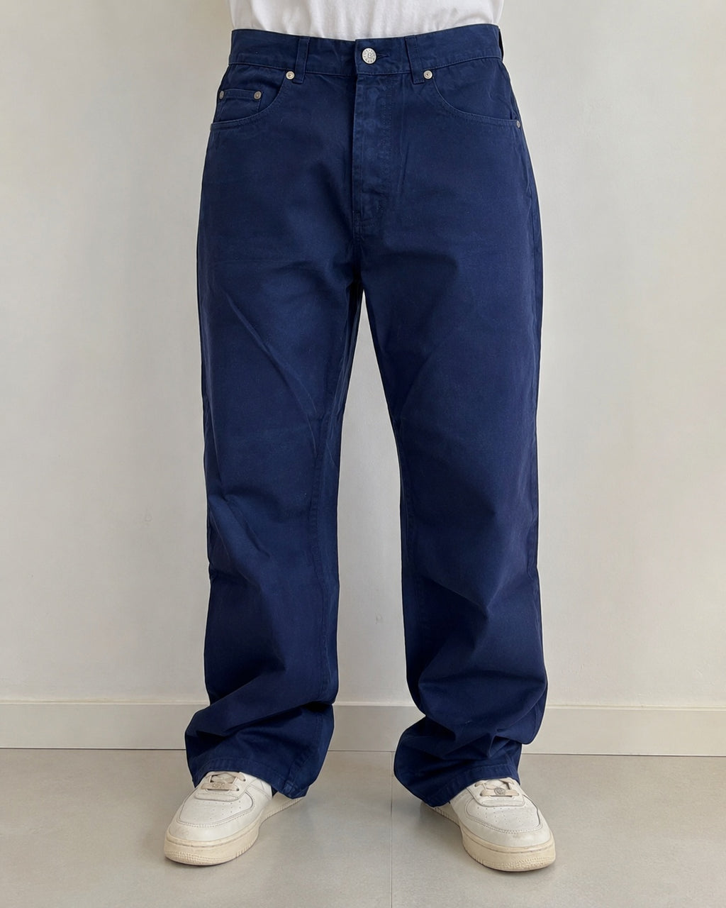 Blu Pants Cotton Light Baggy Fit (M) Vintage Y2K