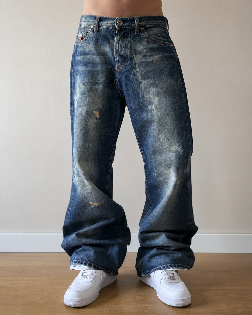 Denim Energie Washed Jeans Particular Super Baggy Fit Hip-Hop VIntage Y2K (M)