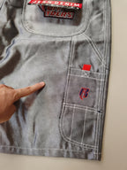 Jorts Ruff Ryders Denim Grigio Silver Baggy Y2K - Jeans Hip-Hop (S)