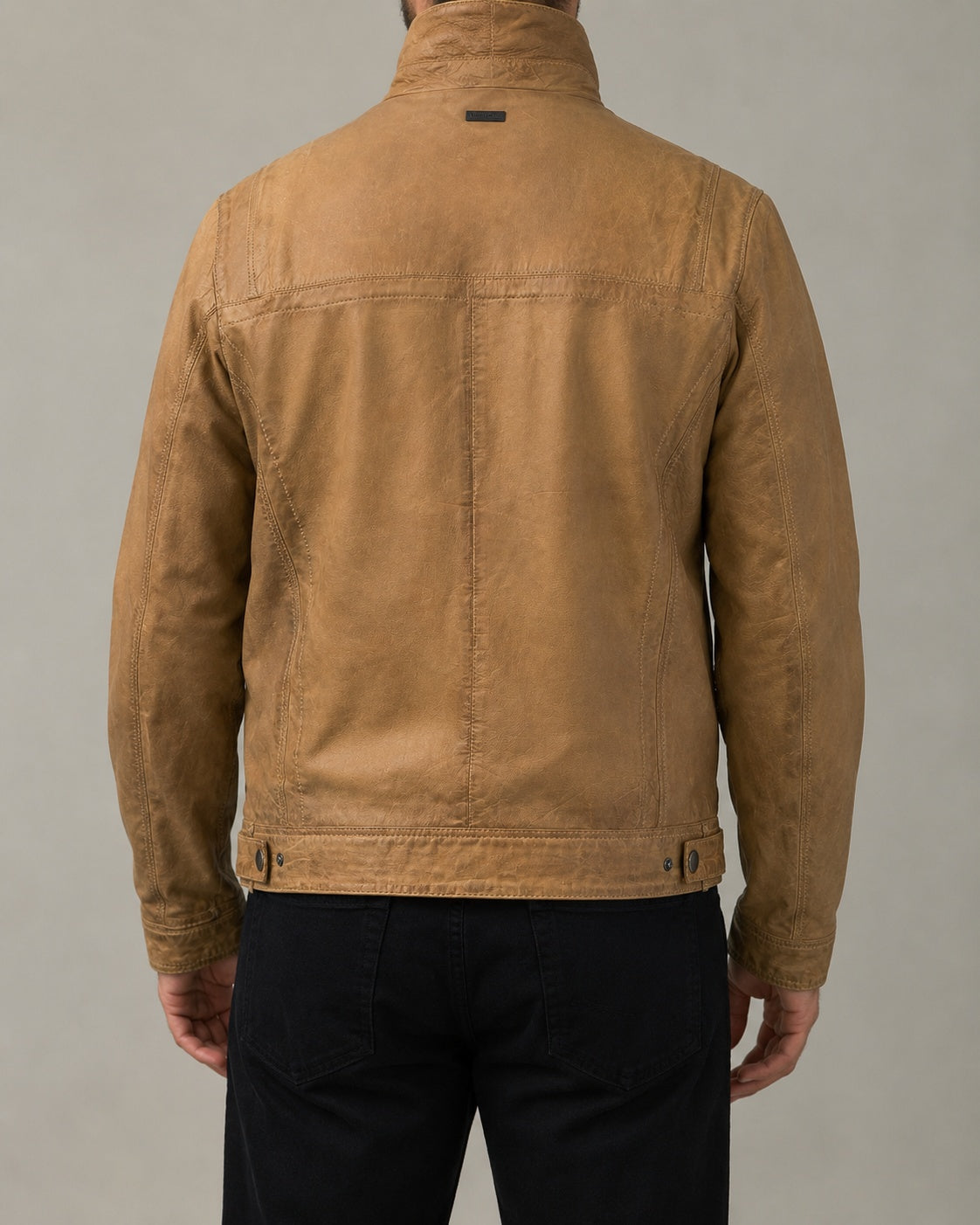 Real Leather Jacket Bomber Vintage Y2K - Aviatore in Vera Pelle Boxy Fit Oversize (M)