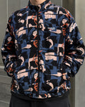 Giacca Reebok vintage fantasia astratta oversize Y2K (L)
