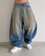 Denim Jeans Baggy Fit Balloon Lavaggio "Sporco" (M)