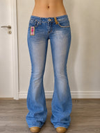 Denim Jeans Vintage Y2K Particular anni 2000 Low Waist Bootcut FLare (XS)
