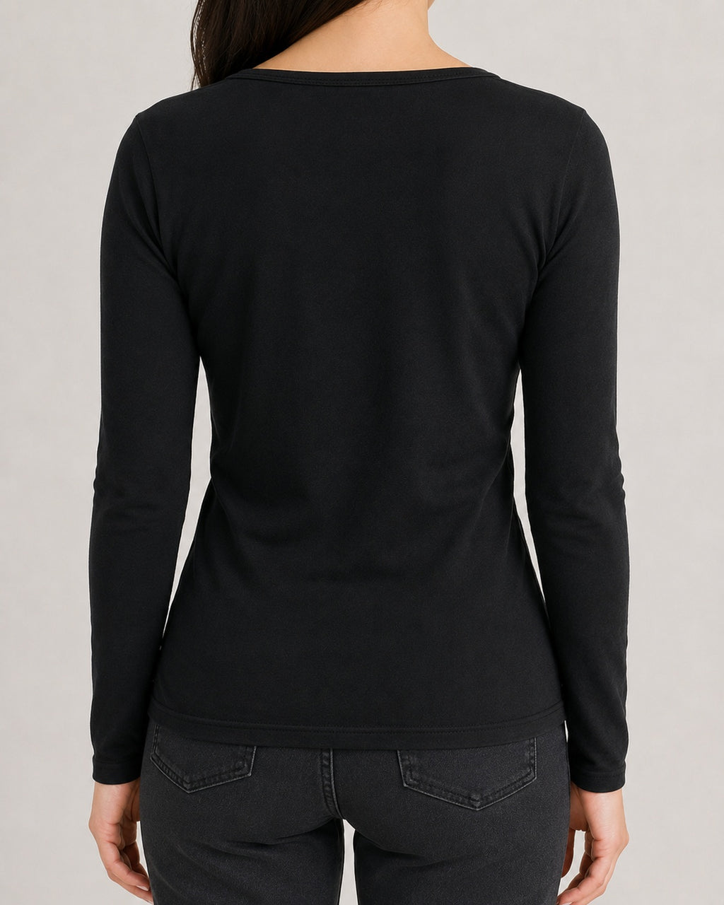 Top D&G Dolce & Gabbana nero maniche lunghe logo taglia M