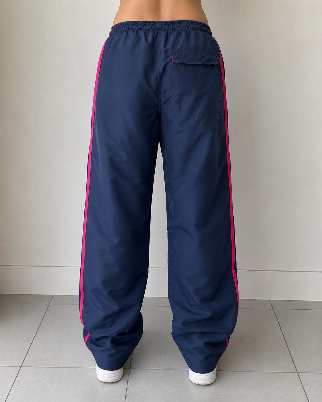 TrackPants Everlast Blu / Rosa Super Baggy Acetato da Donna (S)