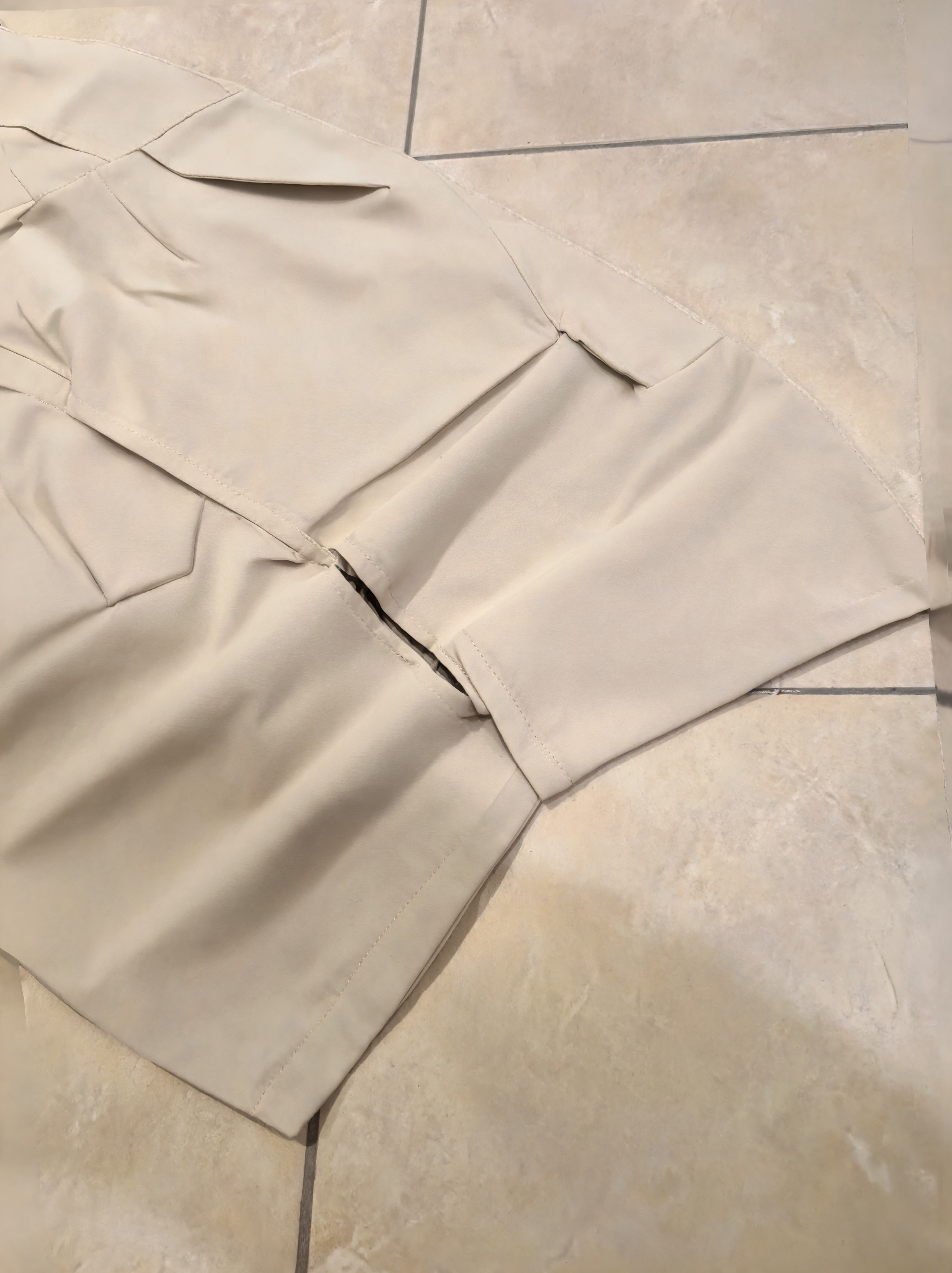 Pantalone Beige balloon baggy fit uomo vintage Y2K elegante streetwear