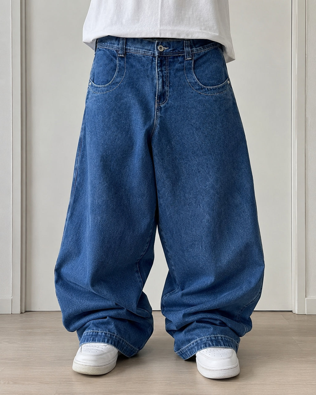 Denim JNCO Jeans Original Super Baggy Fit Embroidered American Hip-Hop (M)