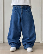 Denim JNCO Jeans Original Super Baggy Fit Embroidered American Hip-Hop (M)