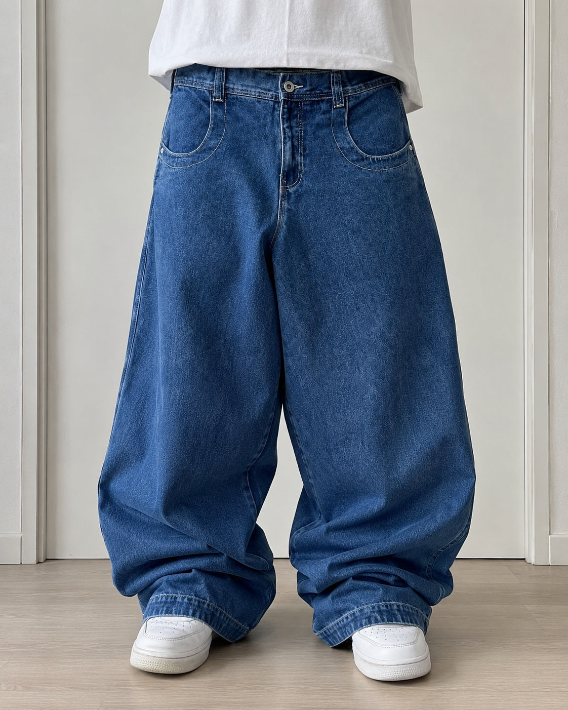 Denim JNCO Jeans Original Super Baggy Fit Embroidered American Hip-Hop (M)