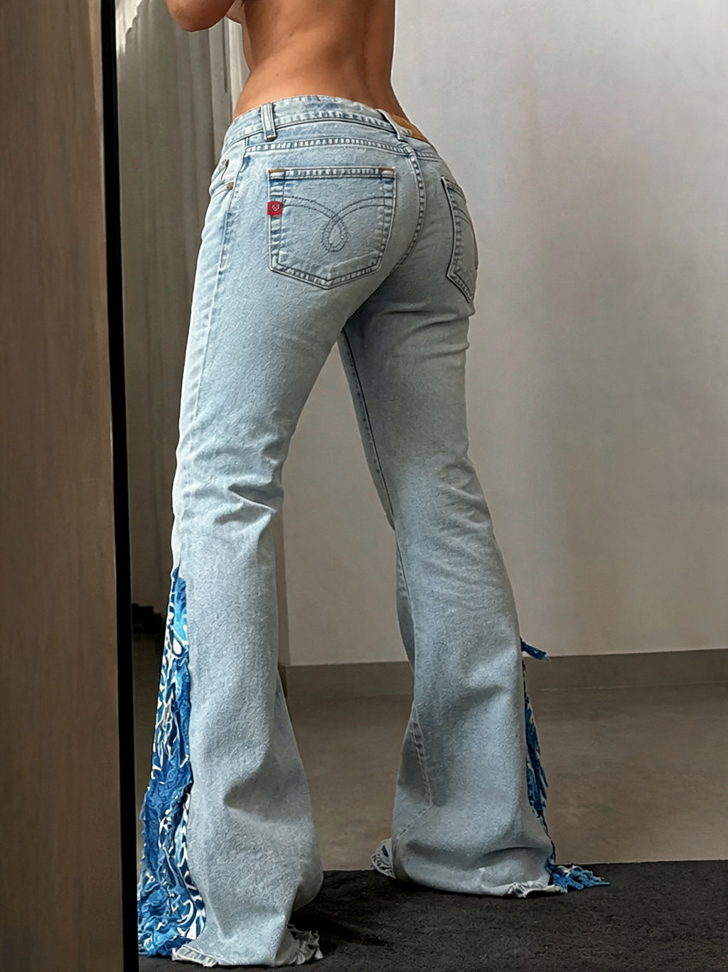 Denim Particular Flare Baggy Fit  (XS)