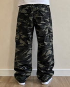 Baggy Pants cargo camouflage baggy Fit vintage Y2K  - Pantalone Militare Oversize "Green"