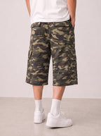 Bermuda cargo camouflage baggy vintage Y2K Jorts "Green"