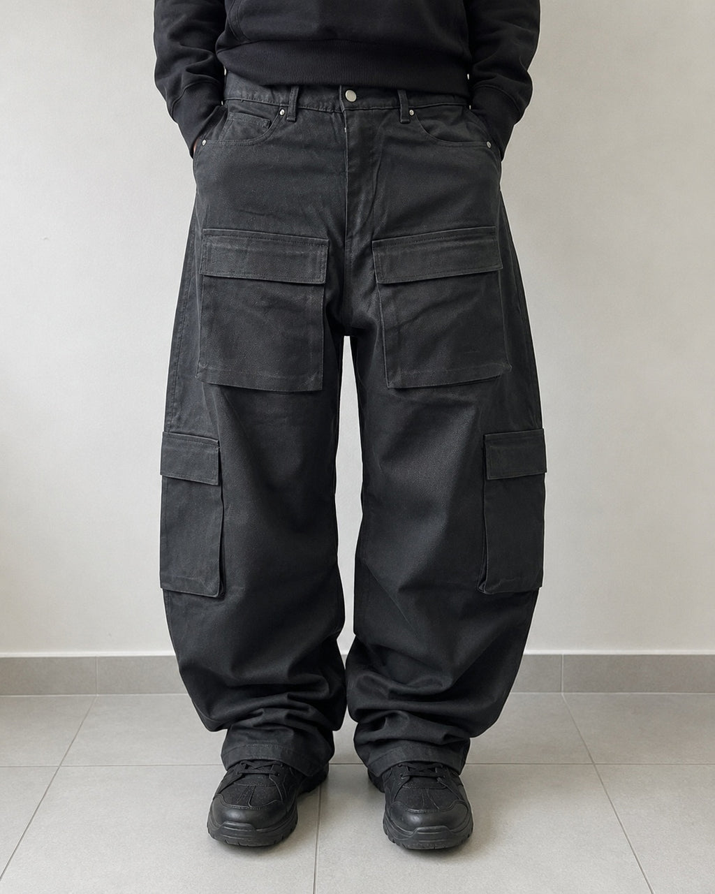Denim Pants Super Baggy Cargo Pants Fit (M)