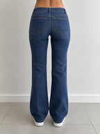 Denim Jeans Bootcut Simple Flared Blu Jeans (XXS)