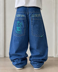 Denim JNCO Jeans Original Super Baggy Fit Embroidered American Hip-Hop (M)