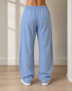 Pantaloni azzurri wide leg con elastico in vita Super Baggy Fit Light Pants Taglia Unica