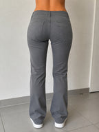 Gray Pants Flare Fit Vintage Y2K - Pantaloni Svasati (XS)