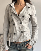 Giacca Phard donna 42 beige trench corto Y2K (S)